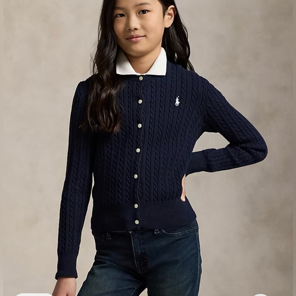 Polo Ralph Lauren Other - Polo Ralph Lauren Navy Cable Knit Cardigan